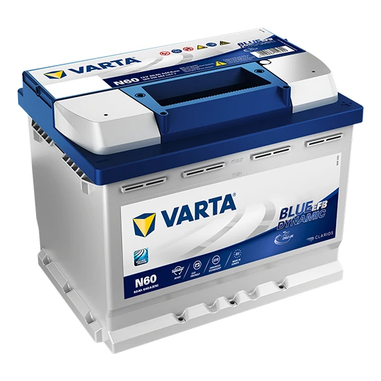 Varta N60 12V 60 AH Amper 640A EFB Start-Stop Blue Dynamic Akü