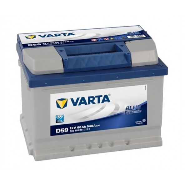 Varta 12V 60 Ah Amper D59 Alçak - Basık Tip 540A Akü
